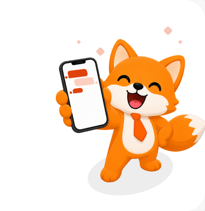 Eruden mascot holding a phone