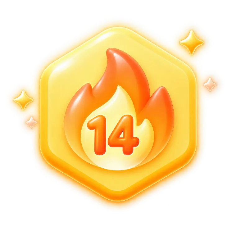 14-day streak badge